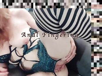 masturbation, amatör, anal, fingerknull, rödhårig, slyna, piercad, tight, petit, goth