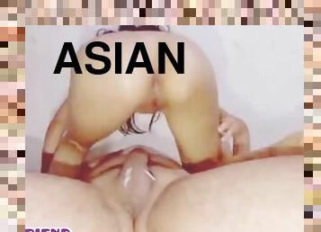 asiatisk, amatör, anal, brudar, tonåring, samling, creampie, sprut, petit, liten