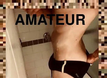 vannis, masturbatsioon, amatöör, sperma, dušš, soolo, hollandi, narrimine, trenn