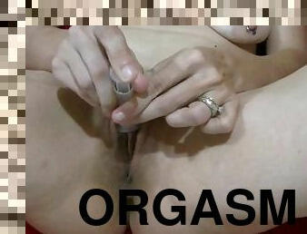 masturbation, orgasm, amatör, milf, leksak, fetisch, ensam