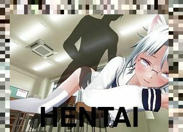 3D HENTAI Teacher fucks a schoolgirl in the ass