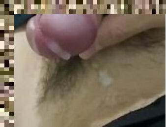 Korean boy jerks off and cums at home