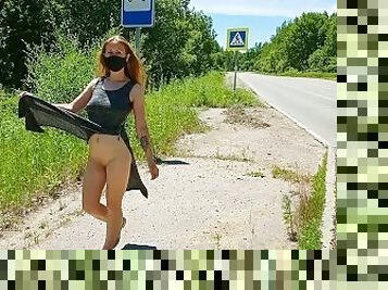 public, chatte-pussy, russe, femme, amateur, ados, naturel, bus, belle, fétiche