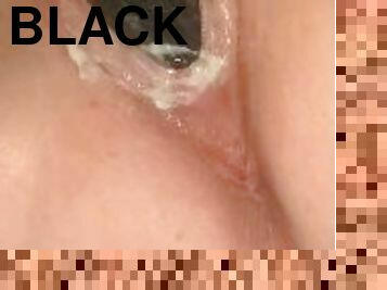 Creamy black dildo