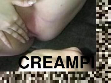 We masturbate to each other, HUGE CLOSE UP CREAM PIE