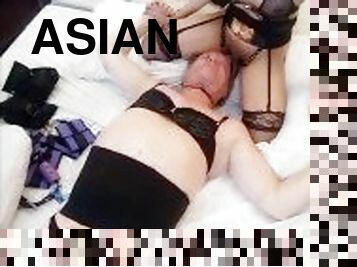 asiatisk, shemale, hardcore, bdsm, slav, ladyboy, smärta, filipinsk, dominans