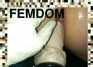 suur, strapon, amatöör, kodus-tehtud, paar, sperma, poiss-sõber, femdom