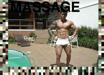 massage, solo, musclé