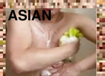 asiático, gorda, masturbación, amateur, polla-enorme, gay, regordeta, pajeándose, corrida, ducha