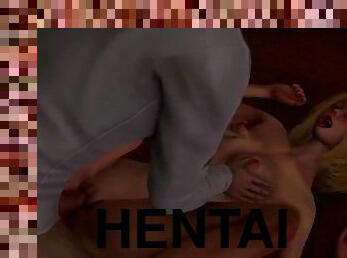 amador, loira, anime, hentai, 3d