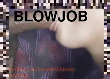 Close up Blowjob and Cum on mouth ending Asian MILF