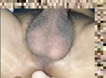 wife fucks latino husband in ass with dildo (morning sex)