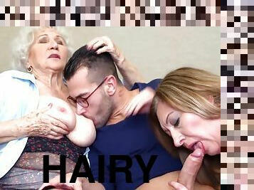 His Dream Came Through, Two Grannies With Hairy Pussies