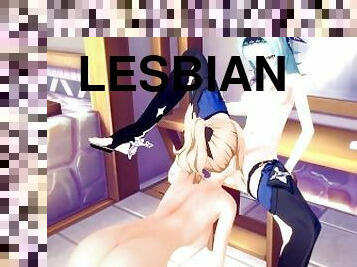 Genshin Impact EULA x JEAN SWEET LESBIANS IN THE BATH (3D HENTAI)