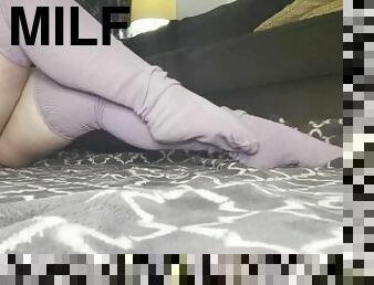 amatör, milf, mamma, bbw, knubbig, fötter, pov, mor, fetisch, ensam