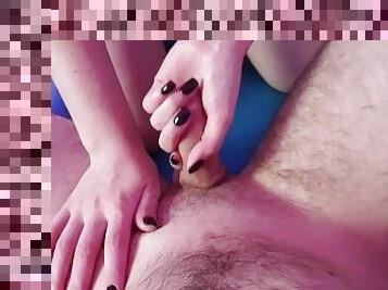 masturbación, amateur, chorro-de-corrida, paja, bonita, fetichista, tatuaje, polla