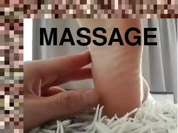 amatør, skønheder, massage, fødder, fetish