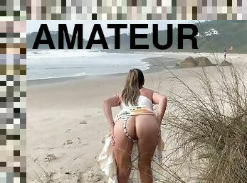 masturbación, público, amateur, chorro-de-corrida, madurita-caliente, mamá, paja, playa, pajeándose, madre