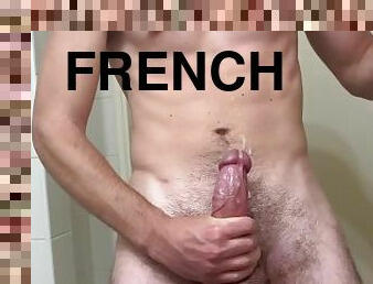 masturbation, amateur, ejaculation-sur-le-corps, énorme-bite, ados, branlette, française, solo, blanc, bite