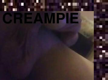 amatör, creampie, sprut, tight, ensam