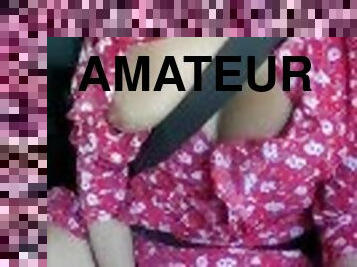 store-patter, onani, offentlig, fisse-pussy, amatør, milf, mor, par, fingering, dildo