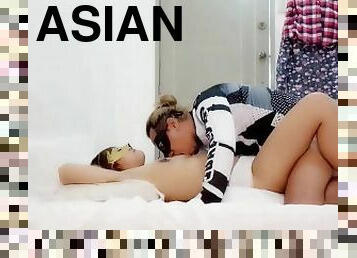 asiatisk, röv, fitta-pussy, amatör, cumshot, creampie, college, söt-sweet, busig, rumpa-butt