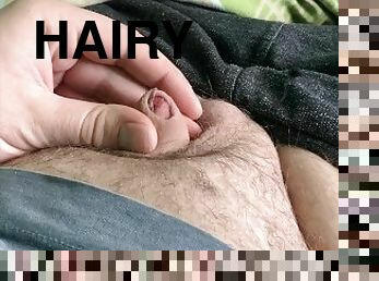 Taking photos of my little hairy penis