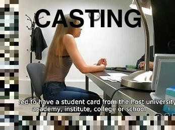 avsugning, tonåring, casting, europeisk, blond, euro, intervju, audition