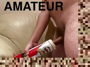 Fucking My DIY Fleshlight! Cumshot Inside!