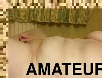 amateur, belle-femme-ronde, gode, solo