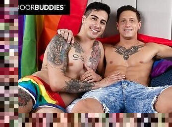 NextDoorBuddies - Tattooed Muscle Duo Devour One Another