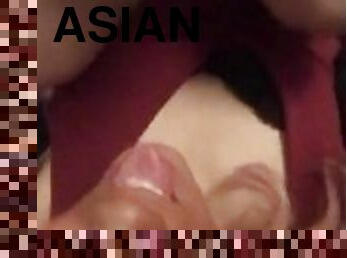 Asian CD fucked by big white cock