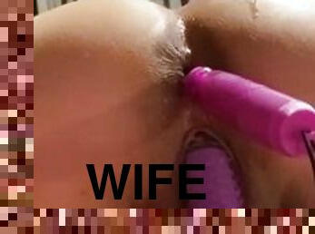 Horny Housewife at it again!! Bored toyfuck… ANAL double toys…. ????????????????????
