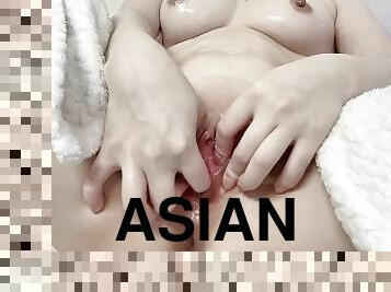 aasialainen, isot-tissit, masturbaatio, julkinen, pillu-pussy, amatööri, teini, sormettaminen, pov, rinnat