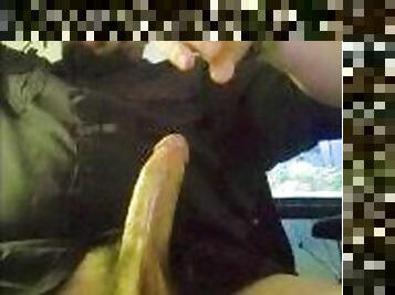 besar-huge, mastubasi, cumshot-keluarnya-sperma, penis-besar, sentakkan, sperma, seorang-diri, penis