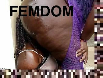 extrem, grasa, negresa, lesbiana, negru, bbw, cur-butt, umilire, stand-pe-fata, dominare