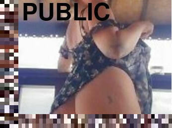 Big booty white girl being naughty in public in little sundress! OnlyFans Preview @thecurvygoddess1