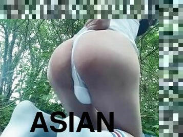 asiatisk, masturbation, publik, kamera, voyeur, rumpa, college, kåt, fetisch, ensam