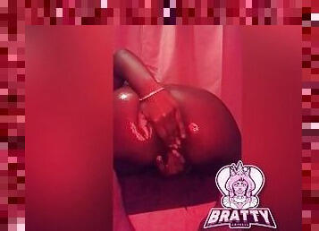 Slim Thick Ebony • Solo Masturbation • Pussy & Anal Fingering • Oiled Up Ass Fat ????