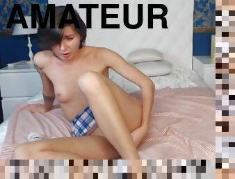 masturbação, magro, amador, brinquedo, europeia, euro, webcam, engraçado, morena