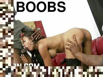 Big boobs latina milf fill her holes with rough big black cocks 4k