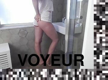 baignade, énorme, masturbation, mamelons, orgasme, pisser, giclée, cam, espion, voyeur