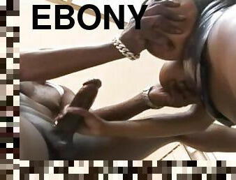 Big Tit Ebony  Gagging On Thick Bbc