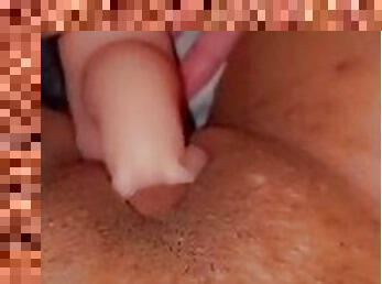 masturbation, amatör, leksak, slyna, ensam