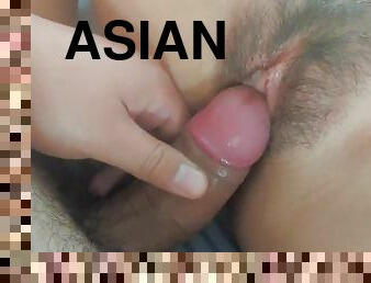 asiatisk, gammal, fitta-pussy, student, fru, amatör, brudar, hemmagjord, massage, creampie