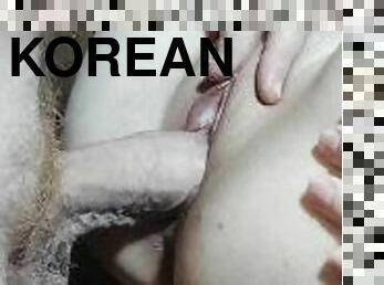 Close-up of a Korean girl's pussy.