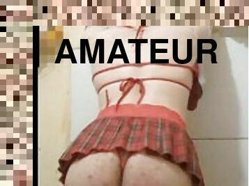 Crossdresser colegial puta