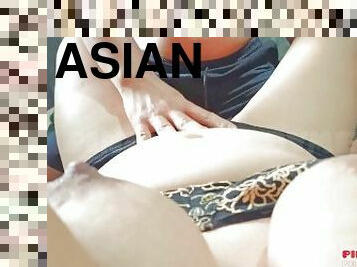 asiatique, orgasme, chatte-pussy, gangbang, joufflue, point-de-vue, sœur, attrapée, philippine