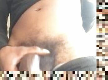 Hood stroking huge black dick