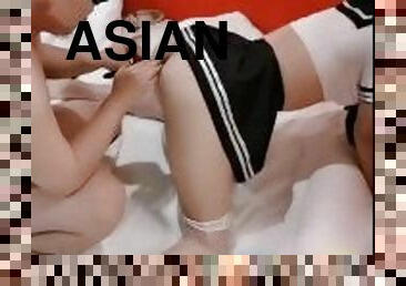 asiatique, transsexuelle, ladyboy, gode